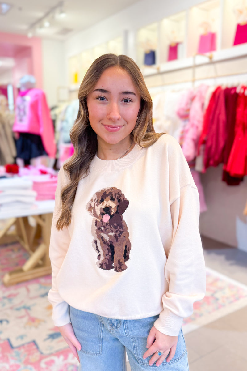 Cream Goldendoodle Sweater