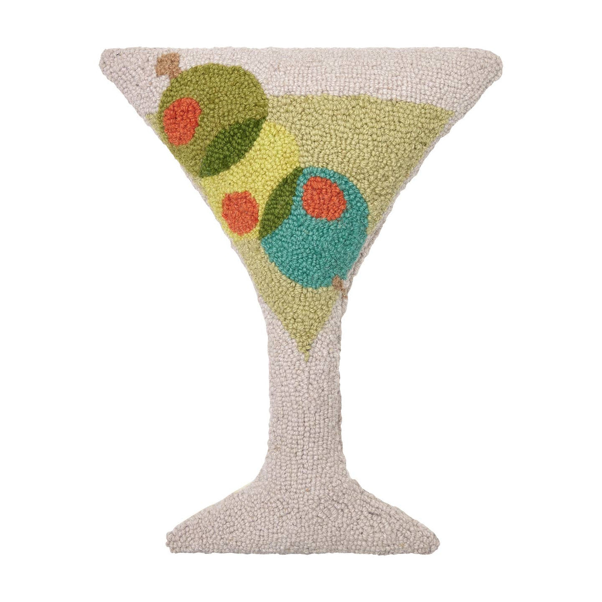 Martini Glass Needle Point Pillow