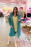 Teal Blue Teddy Oversized Coat