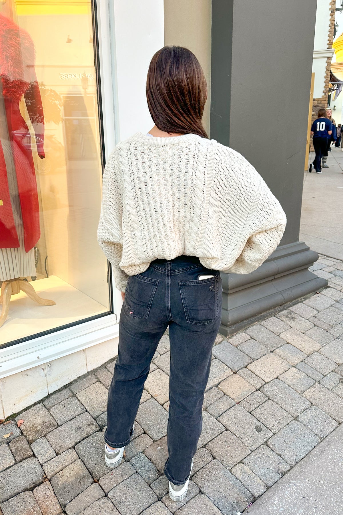 Cream Cable Knit Sweater