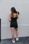 Black Athletic Romper