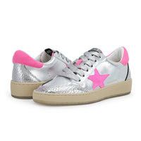 Denisse Washed Silver Pink Vintage Havana Low Top Sneaker