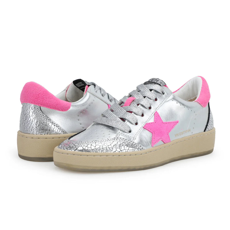 Denisse Washed Silver Pink Vintage Havana Low Top Sneaker