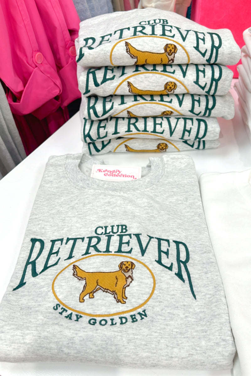 Embroidered Golden Retriever Crewneck