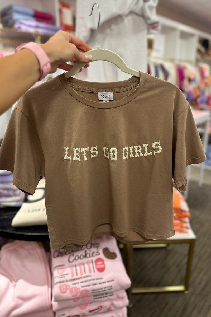 Let's Go Girls Embroidered T-Shirt