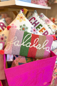 Fa La La Needle Point Pillow