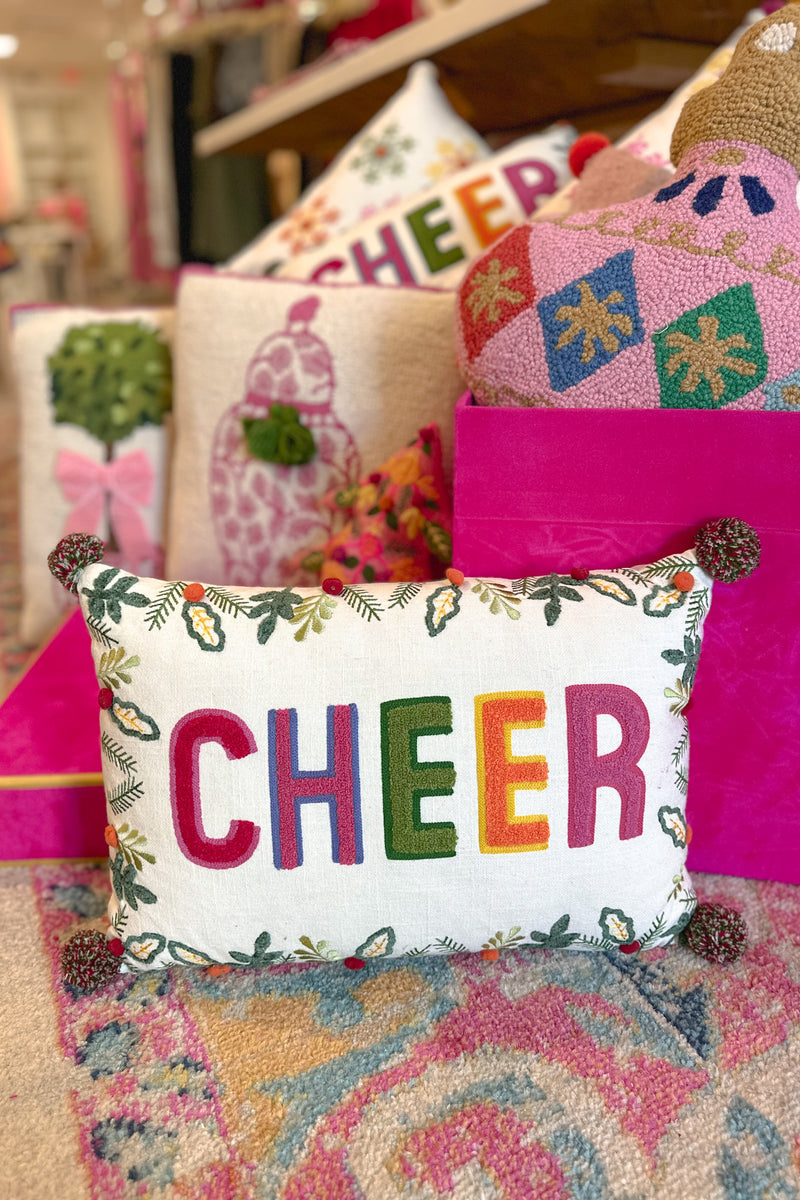 Colorful Cheer Needle Point Pillow