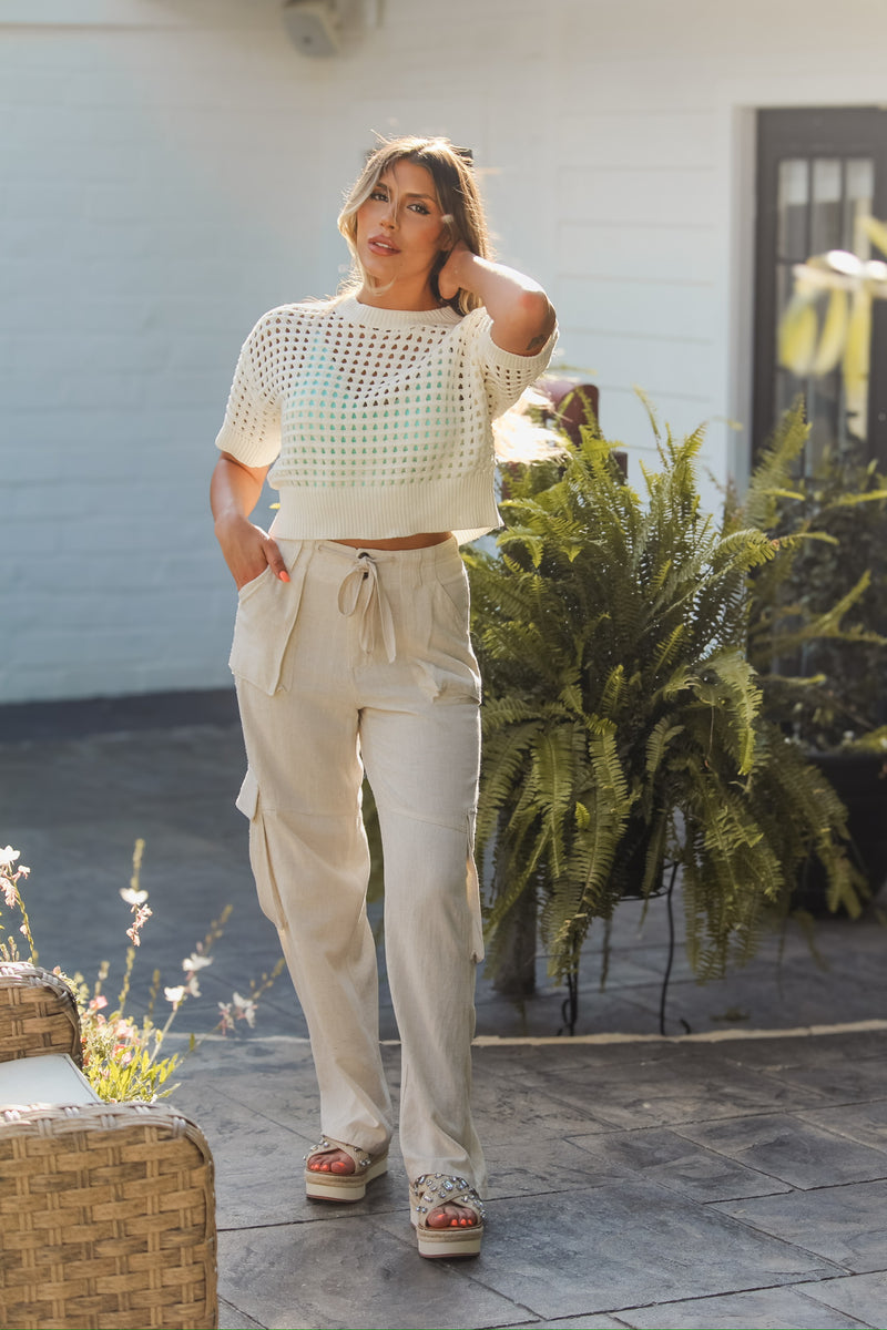 Ivory Crochet Crop Top