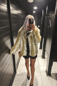 Mob Wife Mentality Animal Print Faux Fur Jacket