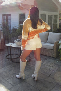 Feels Like Fall Orange Multi Striped Sweater