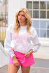 Coquette Pink Bow Sweatshirt