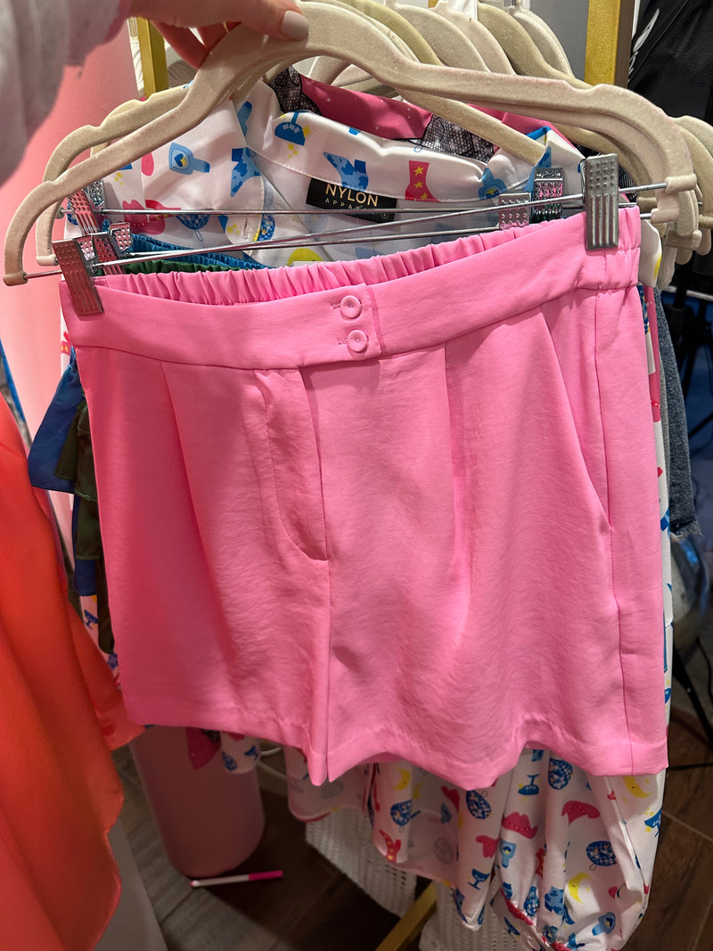 Bubble Gum Pink Shorts with Pockets