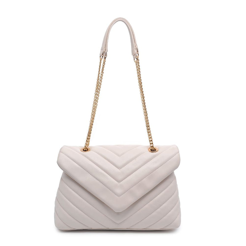 Chevron Quilted Shoulder Tote Bag Double Handle