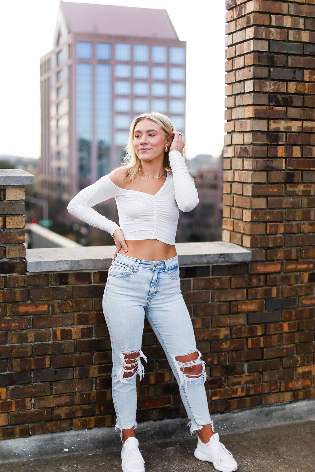 White Mesh Back Tie Athletic Crop Top - Kendry Collection Boutique