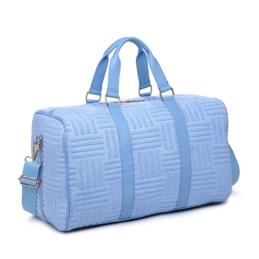 Rare LOUIS VUITTON Terry Cloth Tote Bag/ Accessory Bag/ Travel LIGHT BLUE  GREY