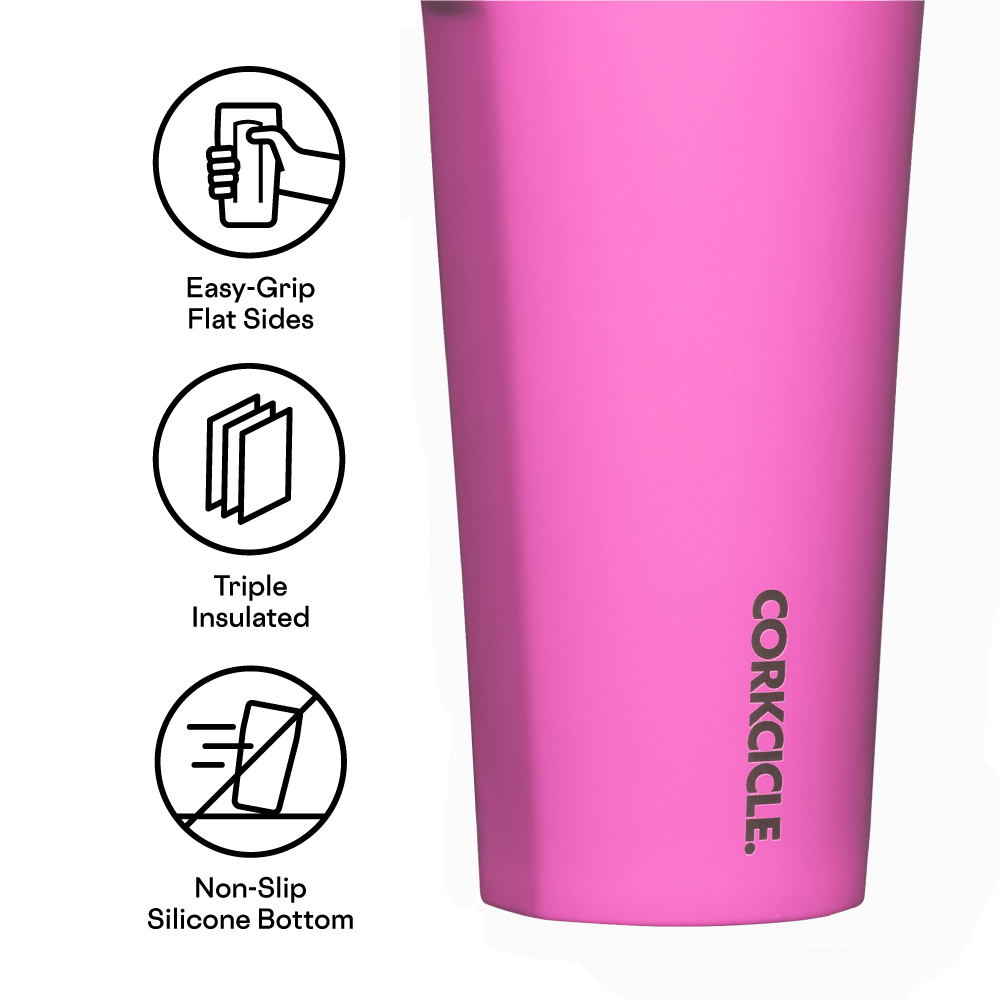 Corkcicle 16 Ounce Coffee Mug Triple Insulated Stainless Steel Cup with  Clear Lid and Silicone Bottom for Hot Drinks, Prismatic