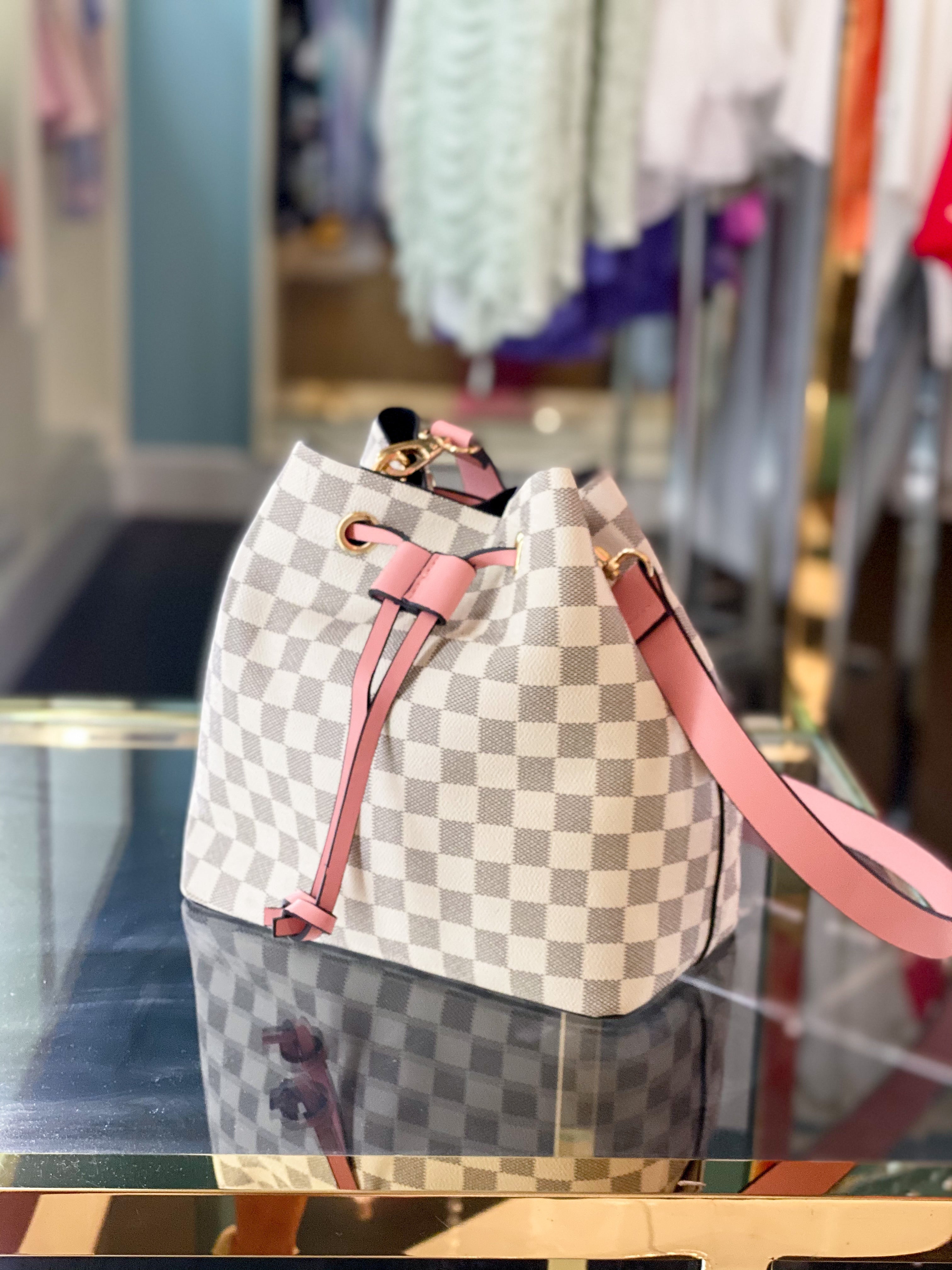 Popular Checkered bucket bag